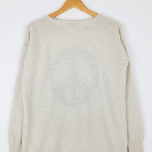 AUTUMN Cashmere Peace Sign Longsleeve Pull-over Sweater Large - Picture 9 of 10